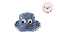 Load image into Gallery viewer, KIDS CUSTOM DENIM SUN HAT- X Limited Collab Charlotte Love