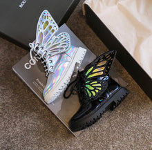 Load image into Gallery viewer, KIDS BUTTERFLY BOOTS - SILVER