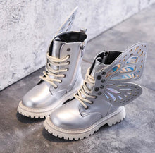 Load image into Gallery viewer, KIDS BUTTERFLY BOOTS - SILVER