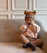Load image into Gallery viewer, KIDS CUSTOM POM POM BEANIE- BLACK