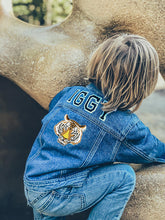 Load image into Gallery viewer, KIDS CUSTOM DENIM JACKET- Classic Tiger
