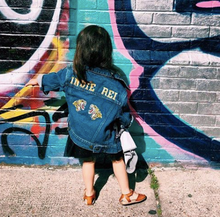 Load image into Gallery viewer, KIDS CUSTOM DENIM JACKET- Special Edition Wild and Free
