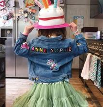 Load image into Gallery viewer, KIDS CUSTOM DENIM JACKET- Special Edition Sparkle Unicorn