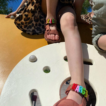 Load image into Gallery viewer, KIDS CUSTOM ALPHABET CHARM SANDALS- PINK