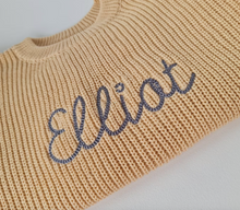 Load image into Gallery viewer, CUSTOM KNITTED SWEATER- Embroidery name