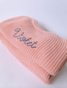 CUSTOM KNITTED SWEATER- Embroidery name