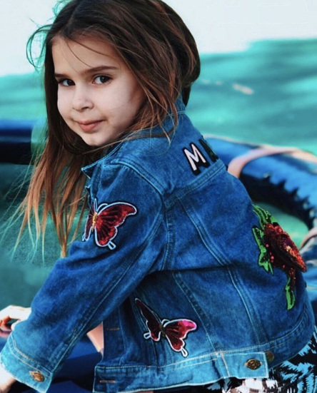 Girl power denim sales jacket