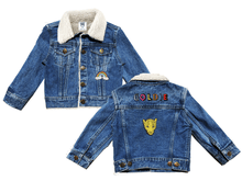 Load image into Gallery viewer, KIDS CUSTOM SHEARLING DENIM JACKET