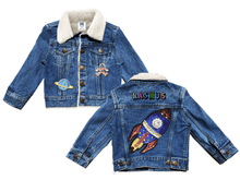 Load image into Gallery viewer, KIDS CUSTOM SHEARLING DENIM JACKET