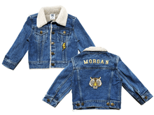 Load image into Gallery viewer, KIDS CUSTOM SHEARLING DENIM JACKET