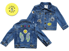 Load image into Gallery viewer, KIDS CUSTOM DENIM JACKET - X Limited Collab Sophie Ward Surf Child