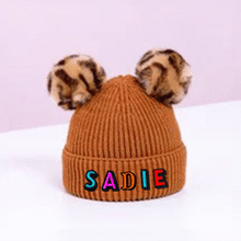 Load image into Gallery viewer, KIDS CUSTOM POM POM BEANIE- RUST