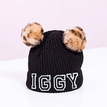 Load image into Gallery viewer, KIDS CUSTOM POM POM BEANIE- BLACK