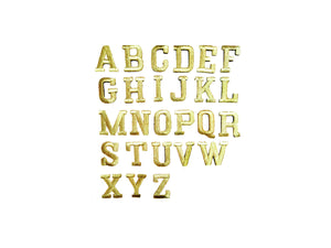 TWINNING CUSTOM DENIM JACKETS- Basic Gold Alphabet