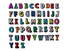 Load image into Gallery viewer, TWINNING CUSTOM DENIM JACKETS- Basic Rainbow Letters