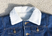 Load image into Gallery viewer, KIDS CUSTOM SHEARLING DENIM JACKET