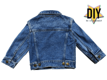 Load image into Gallery viewer, KIDS DIY DENIM JACKET- Basic name black white patch bundle