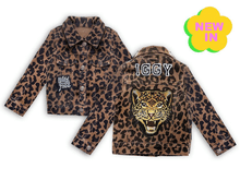 Load image into Gallery viewer, KIDS CUSTOM LEOPARD DENIM JACKET- Special Edition leopard bonanza