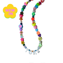 Load image into Gallery viewer, CUSTOM NAME NECKLACE- Mixed beads x Mother of pearl