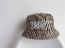Load image into Gallery viewer, KIDS CUSTOM SUN HAT- BROWN ZEBRA CANVAS