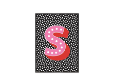 Load image into Gallery viewer, Personalised Dotted Print Wall Art- Mega Initial