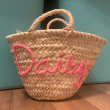 Load image into Gallery viewer, KIDS CUSTOM STRAW BASKET
