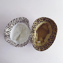 Load image into Gallery viewer, KIDS CUSTOM SUN HAT- WHITE ZEBRA CANVAS