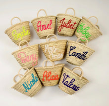 Load image into Gallery viewer, KIDS CUSTOM STRAW BASKET