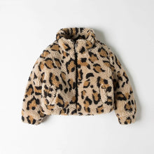 Load image into Gallery viewer, KIDS CUSTOM TEDDY JACKET- Leopard Basic