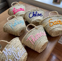 Load image into Gallery viewer, KIDS CUSTOM STRAW BASKET