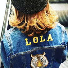 Load image into Gallery viewer, KIDS CUSTOM DENIM JACKET- Classic Tiger