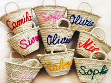 Load image into Gallery viewer, KIDS CUSTOM STRAW BASKET