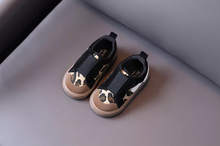 Load image into Gallery viewer, KIDS CUSTOM PATCH SNEAKERS- Black leopard canvas