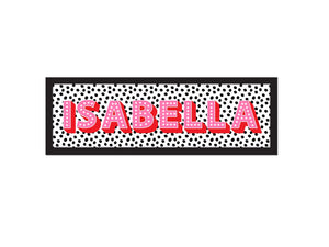 Personalised Dotted Print Wall Art- Name rectangular