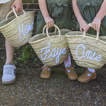 Load image into Gallery viewer, KIDS CUSTOM STRAW BASKET