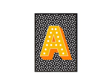 Load image into Gallery viewer, Personalised Dotted Print Wall Art- Mega Initial