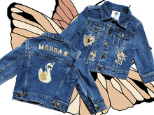 Load image into Gallery viewer, KIDS CUSTOM DENIM JACKET - X Limited Collab Mrs Mighetto Dear Swan friends