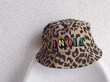 Load image into Gallery viewer, KIDS CUSTOM SUN HAT- BROWN LEOPARD CANVAS