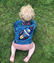 Load image into Gallery viewer, KIDS CUSTOM DENIM JACKET- Special Edition Space Out