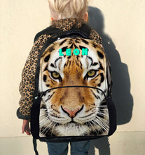 Load image into Gallery viewer, KIDS CUSTOM BACK PACK- TIGER PRINT