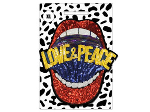 PATCH MASCOT ADD ONS- Mega Sequin Love & Peace (XL)