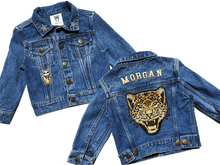 Load image into Gallery viewer, KIDS CUSTOM DENIM JACKET- Special Edition lucky roar