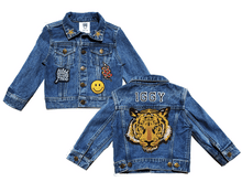 Load image into Gallery viewer, KIDS CUSTOM DENIM JACKET- Special Edition Wild Tiger