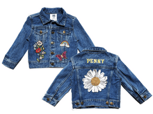 Load image into Gallery viewer, KIDS CUSTOM DENIM JACKET- Special Edition Daisy