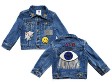 Load image into Gallery viewer, KIDS CUSTOM DENIM JACKET- Special Edition Eye see you