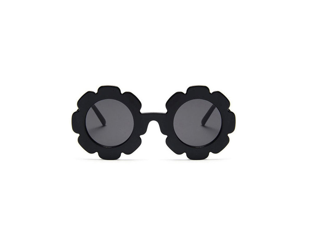 Kids flower sunglasses- Black