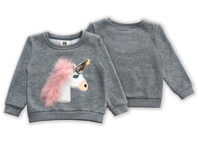 KIDS CUSTOM SWEATSHIRT- Fluffy Unicorn